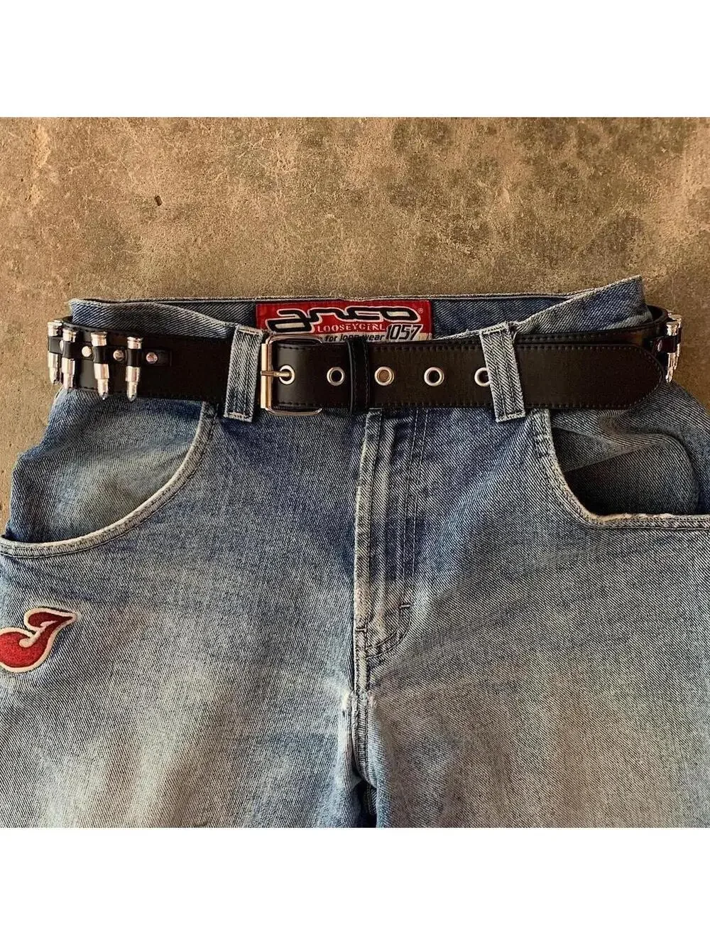 Cyber Bullet belt studded vintage y2k style. Cool grunge/punk look